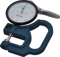 SPI - 0 to 0.05 Inch Measurement, 0.0001 Inch Graduation, 1-1/8 Inch Throat Depth, Dial Thickness Gage - 2-1/4 Inch Dial Diameter - Apex Tool & Supply