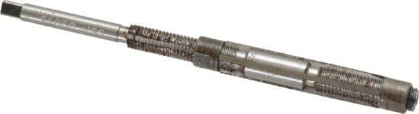 Made in USA - Size 7/A, Straight Shank Hand Adjustable Reamer - 3-1/2" OAL, Right Hand Cut, 4 Blades, High Speed Steel, Bright Finish - Apex Tool & Supply