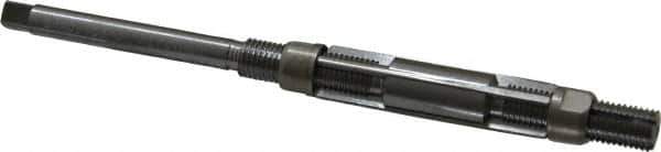 Made in USA - Size 4/A, Straight Shank Hand Adjustable Reamer - 4-3/8" OAL, Right Hand Cut, 4 Blades, High Speed Steel, Bright Finish - Apex Tool & Supply
