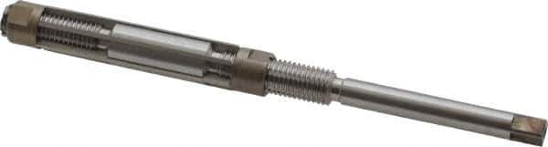 Made in USA - Size 3/A, Straight Shank Hand Adjustable Reamer - 5" OAL, Right Hand Cut, 6 Blades, High Speed Steel, Bright Finish - Apex Tool & Supply