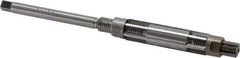 Made in USA - Size 2/A, Straight Shank Hand Adjustable Reamer - 5-1/4" OAL, Right Hand Cut, 6 Blades, High Speed Steel, Bright Finish - Apex Tool & Supply