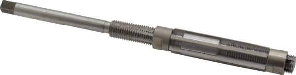 Made in USA - Size A, Straight Shank Hand Adjustable Reamer - 5-1/2" OAL, Right Hand Cut, High Speed Steel, Bright Finish - Apex Tool & Supply