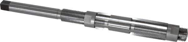 Made in USA - Size C, Straight Shank Hand Adjustable Reamer - 6-1/2" OAL, Right Hand Cut, High Speed Steel, Bright Finish - Apex Tool & Supply