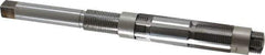 Made in USA - Size G, Straight Shank Hand Adjustable Reamer - 8" OAL, Right Hand Cut, High Speed Steel, Bright Finish - Apex Tool & Supply