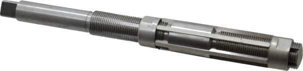 Made in USA - Size J, Straight Shank Hand Adjustable Reamer - 11" OAL, Right Hand Cut, High Speed Steel, Bright Finish - Apex Tool & Supply