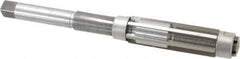 Made in USA - Size K, Straight Shank Hand Adjustable Reamer - 12" OAL, Right Hand Cut, High Speed Steel, Bright Finish - Apex Tool & Supply