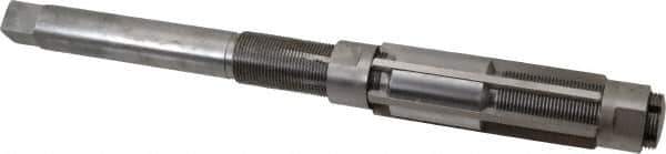 Made in USA - Size L, Straight Shank Hand Adjustable Reamer - 14" OAL, Right Hand Cut, High Speed Steel, Bright Finish - Apex Tool & Supply
