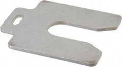 Made in USA - 5 Piece, 3 Inch Long x 3 Inch Wide x 0.125 Inch Thick, Slotted Shim Stock - Stainless Steel, 7/8 Inch Wide Slot - Apex Tool & Supply