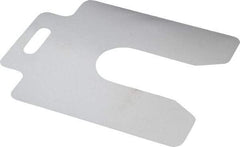 Made in USA - 20 Piece, 4 Inch Long x 4 Inch Wide x 0.001 Inch Thick, Slotted Shim Stock - Stainless Steel, 1-1/4 Inch Wide Slot - Apex Tool & Supply