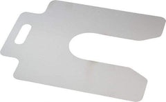 Made in USA - 20 Piece, 4 Inch Long x 4 Inch Wide x 0.002 Inch Thick, Slotted Shim Stock - Stainless Steel, 1-1/4 Inch Wide Slot - Apex Tool & Supply