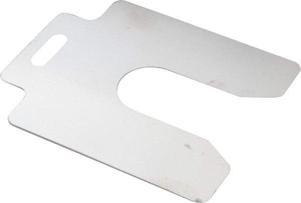 Made in USA - 20 Piece, 4 Inch Long x 4 Inch Wide x 0.003 Inch Thick, Slotted Shim Stock - Stainless Steel, 1-1/4 Inch Wide Slot - Apex Tool & Supply