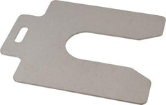 Made in USA - 10 Piece, 5 Inch Long x 5 Inch Wide x 0.075 Inch Thick, Slotted Shim Stock - Stainless Steel, 1-5/8 Inch Wide Slot - Apex Tool & Supply