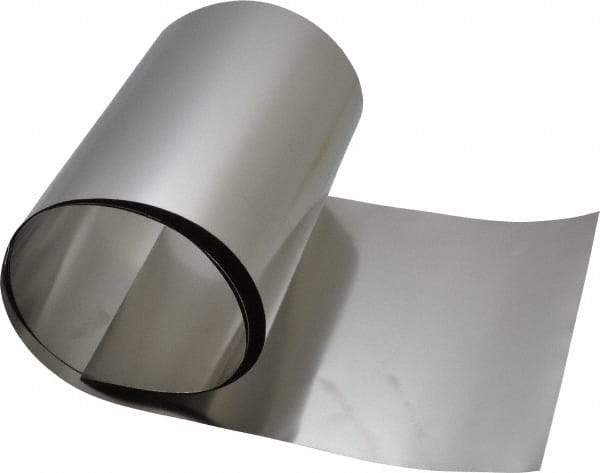 Made in USA - 1 Piece, 50 Inch Long x 6 Inch Wide x 0.002 Inch Thick, Roll Shim Stock - Stainless Steel - Apex Tool & Supply