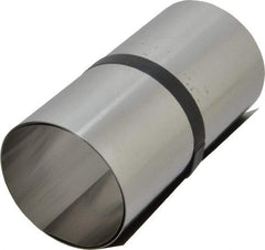 Made in USA - 1 Piece, 50 Inch Long x 6 Inch Wide x 0.005 Inch Thick, Roll Shim Stock - Stainless Steel - Apex Tool & Supply