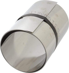 Made in USA - 1 Piece, 100 Inch Long x 6 Inch Wide x 0.01 Inch Thick, Roll Shim Stock - Stainless Steel - Apex Tool & Supply