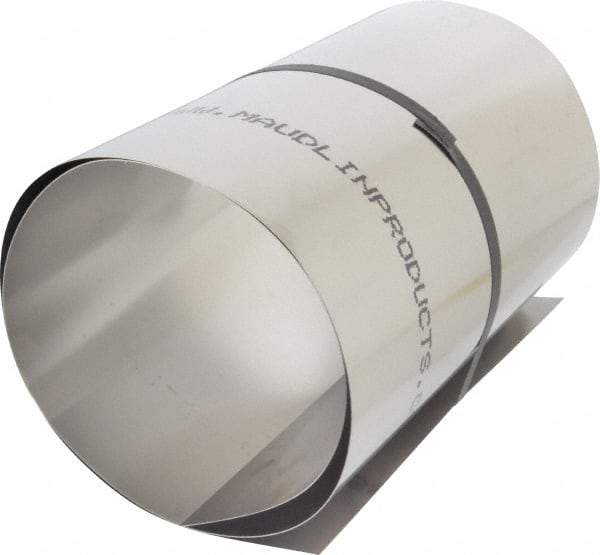 Made in USA - 1 Piece, 100 Inch Long x 12 Inch Wide x 0.02 Inch Thick, Roll Shim Stock - Stainless Steel - Apex Tool & Supply