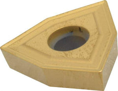 Kennametal - DFT110506 HD Grade KC720 Carbide Indexable Drill Insert - TiN Finish, Trigon, 17.6mm Inscribed Circle - Apex Tool & Supply