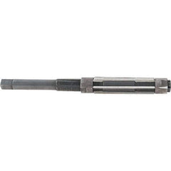 Value Collection - Size E, Straight Shank Hand Adjustable Reamer - 7" OAL, Right Hand Cut, High Speed Steel, Oxide Finish - Apex Tool & Supply