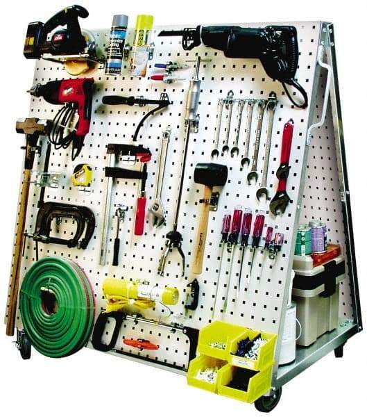 Triton - 48-1/2 Inches Wide x 46 Inches High x 26-5/8 Inches Deep A-Frame Double Sided Pegboard Tool Cart - 850 Lbs. Load Limit, 28 Square Ft. Surface Area - Apex Tool & Supply