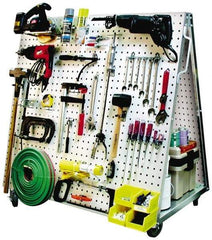 Triton - 48-1/2 Inches Wide x 46 Inches High x 26-5/8 Inches Deep A-Frame Double Sided Pegboard Tool Cart - 850 Lbs. Load Limit, 28 Square Ft. Surface Area - Apex Tool & Supply
