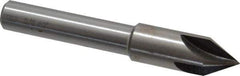 Interstate - 5/8" Head Diam, 1/2" Shank Diam, 4 Flute 60° High Speed Steel Countersink - Bright Finish, 4" OAL, Single End, Straight Shank, Right Hand Cut - Apex Tool & Supply