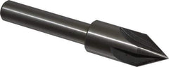 Interstate - 3/4" Head Diam, 1/2" Shank Diam, 4 Flute 60° High Speed Steel Countersink - Bright Finish, 4-1/8" OAL, Single End, Straight Shank, Right Hand Cut - Apex Tool & Supply