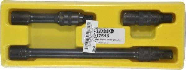 Proto - 1/2" Drive Socket Impact Locking Extension Set - 3 Pieces, Includes 3, 5, 10" Lengths - Apex Tool & Supply