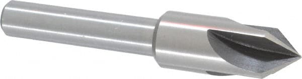 Interstate - 3/4" Head Diam, 1/2" Shank Diam, 4 Flute 82° High Speed Steel Countersink - Apex Tool & Supply