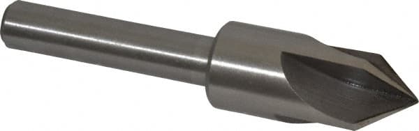 Interstate - 7/8" Head Diam, 1/2" Shank Diam, 4 Flute 82° High Speed Steel Countersink - Apex Tool & Supply