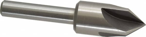 Interstate - 1" Head Diam, 1/2" Shank Diam, 4 Flute 82° High Speed Steel Countersink - Apex Tool & Supply