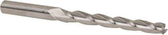 Accupro - 0.5° Taper Angle per Side, 1/4" Small End Diam, 2-1/4" LOC, Solid Carbide 3 Flute Tapered Square End Mill - 4" OAL, 3/8" Shank Diam, Spiral Flute - Apex Tool & Supply