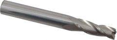 Accupro - 1.5° Taper Angle per Side, 1/4" Small End Diam, 3/4" LOC, Solid Carbide 3 Flute Tapered Square End Mill - 2-1/2" OAL, 5/16" Shank Diam - Apex Tool & Supply