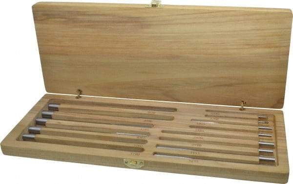 Made in USA - 0.124" to 0.501", Chucking Reamer Set - Straight Flute, Right Hand Cut, 14 Pieces - Apex Tool & Supply