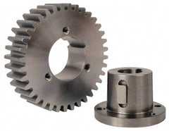 Browning - 12 Pitch, 4-1/2" Pitch Diam, 4.666" OD, 54 Tooth Bushed Spur Gear - 3/4" Face Width, 2-1/2" Hub Diam, 14.5° Pressure Angle, Steel - Apex Tool & Supply