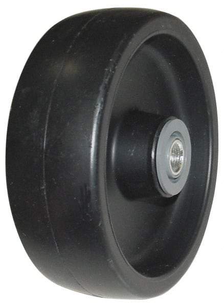 Value Collection - 5 Inch Diameter x 1-1/2 Inch Wide, Polyolefin Caster Wheel - 350 Lb. Capacity, 1-5/8 Inch Hub Length, 1/2 Inch Axle Diameter, Roller Bearing - Apex Tool & Supply