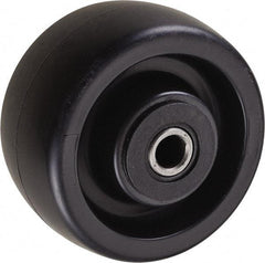 Value Collection - 4 Inch Diameter x 2 Inch Wide, Polyolefin Caster Wheel - 350 Lb. Capacity, 2-3/16 Inch Hub Length, 1/2 Inch Axle Diameter, Roller Bearing - Apex Tool & Supply