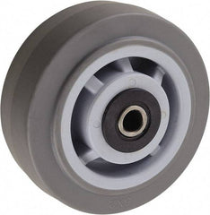 Value Collection - 5 Inch Diameter x 2 Inch Wide, Solid Rubber Caster Wheel - 350 Lb. Capacity, 2-3/16 Inch Hub Length, 1/2 Inch Axle Diameter, Roller Bearing - Apex Tool & Supply