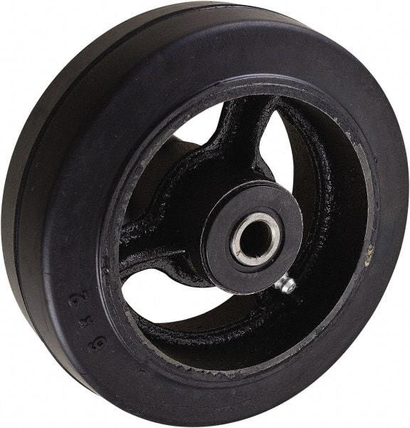 Value Collection - 6 Inch Diameter x 2 Inch Wide, Rubber Caster Wheel - 820 Lb. Capacity, 2-3/16 Inch Hub Length, 3/4 Inch Axle Diameter, Roller Bearing - Apex Tool & Supply