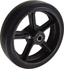 Value Collection - 8 Inch Diameter x 2 Inch Wide, Rubber Caster Wheel - 1,000 Lb. Capacity, 2-3/16 Inch Hub Length, 3/4 Inch Axle Diameter, Roller Bearing - Apex Tool & Supply