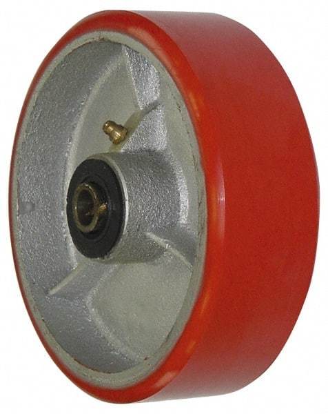 Value Collection - 4 Inch Diameter x 2 Inch Wide, Polyurethane Caster Wheel - 900 Lb. Capacity, 2-3/16 Inch Hub Length, 3/4 Inch Axle Diameter, Roller Bearing - Apex Tool & Supply