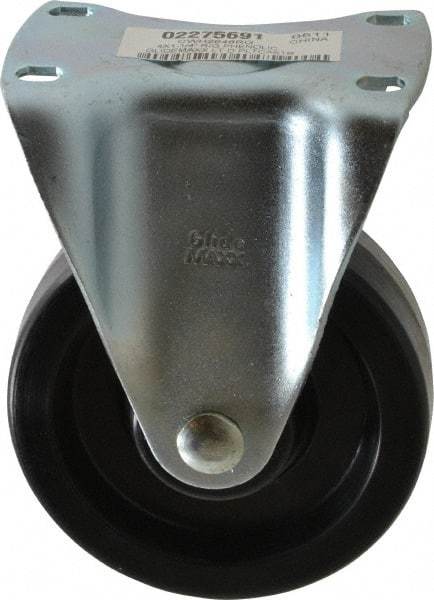 Value Collection - 4" Diam x 1-1/4" Wide x 5-13/32" OAH Top Plate Mount Rigid Caster - Phenolic, 230 Lb Capacity, Roller Bearing, 2-7/8 x 3-5/8" Plate - Apex Tool & Supply