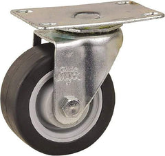 Value Collection - 3" Diam x 1-1/4" Wide x 3-3/4" OAH Top Plate Mount Swivel Caster - Polyurethane, 210 Lb Capacity, Ball Bearing, 3-5/8 x 2-7/8" Plate - Apex Tool & Supply