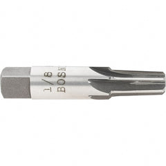 Interstate - 1/8" Pipe, 0.362" Diam, 0.316" Small End Diam, Straight Shank, 3/4" Flute, Taper Pipe Reamer - Apex Tool & Supply