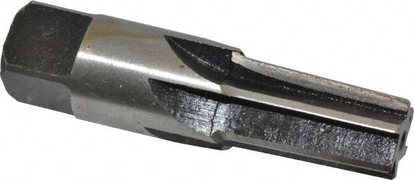 Interstate - 3/8" Pipe, 0.606" Diam, 0.54" Small End Diam, Straight Shank, 1-1/16" Flute, Taper Pipe Reamer - Apex Tool & Supply