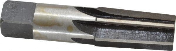 Interstate - 1/2" Pipe, 3/4" Diam, 0.665" Small End Diam, Straight Shank, 1-3/8" Flute, Taper Pipe Reamer - Apex Tool & Supply