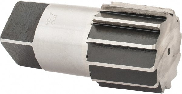 Interstate - 2" Pipe, 2.268" Diam, 2.159" Small End Diam, Straight Shank, 1-3/4" Flute, Taper Pipe Reamer - Apex Tool & Supply
