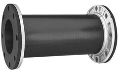 Mercer Rubber - 4" Pipe, Chlorobutyl Single Arch Hose Pipe Expansion Joint - 18" Long, 1/2" Extension, 3/8" Compression, 230 Max psi, Flanged - Apex Tool & Supply