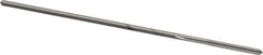 Made in USA - 1/16" High Speed Steel 4 Flute Chucking Reamer - Straight Flute, 0.0585" Straight Shank, 1/2" Flute Length, 2-1/2" OAL - Apex Tool & Supply