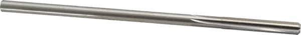 Made in USA - 7/32" High Speed Steel 6 Flute Chucking Reamer - Straight Flute, 0.2075" Straight Shank, 1-1/4" Flute Length, 5" OAL - Apex Tool & Supply