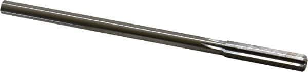 Made in USA - 21/64" High Speed Steel 6 Flute Chucking Reamer - Straight Flute, 0.2792" Straight Shank, 1-1/2" Flute Length, 6" OAL - Apex Tool & Supply